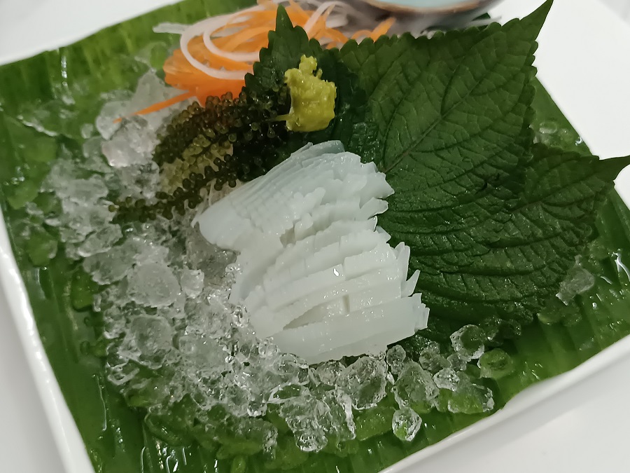 sashimi mực nang