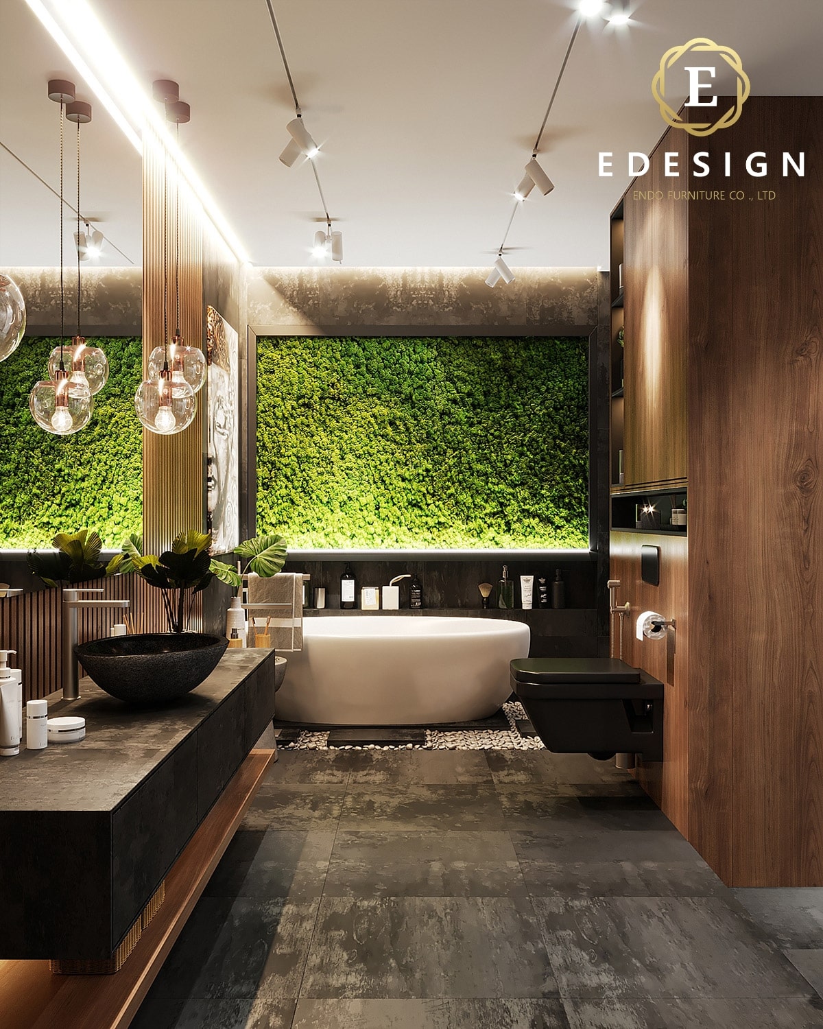 Phòng tắm gần gũi với thiên nhiên