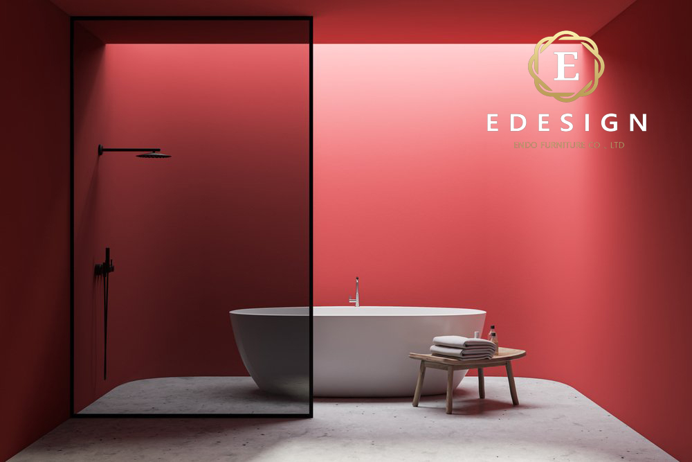 Phòng tắm với tone màu ấm