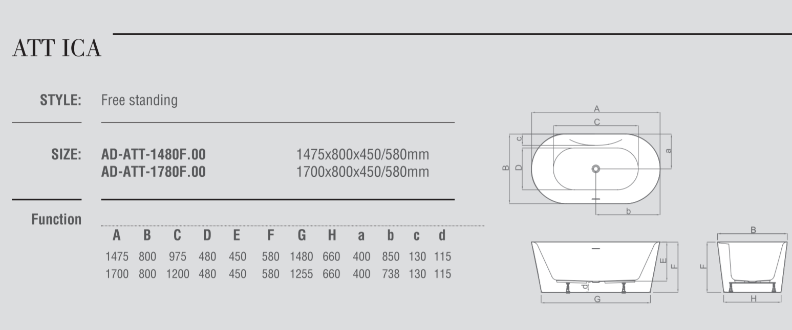 kích thước bồn tắm nằm