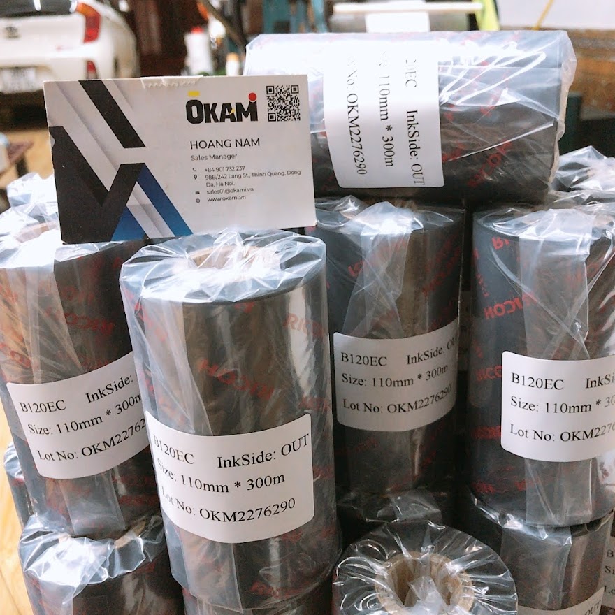 muc in ma vach Ricoh B120EC 110mm x 300m ha noi