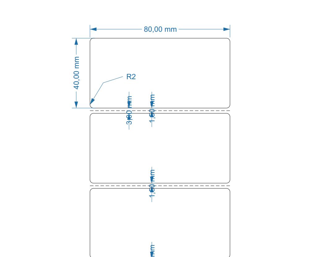 Decal giấy kích thước 80x40mm x 100m