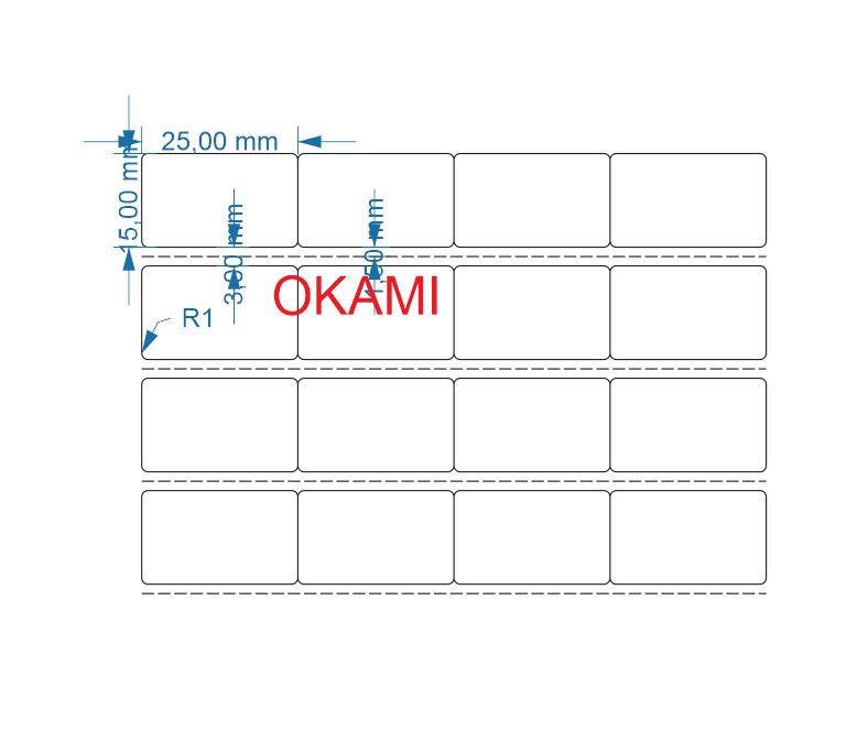 Decal in mã vạch 22x15 x100m
