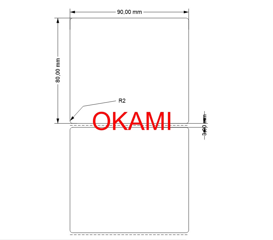 Decal in nhiệt 90x80 x1000 tem