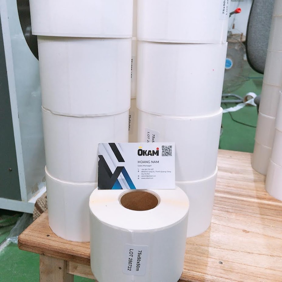 Decal nhiệt 50x30 lõi nhựa x1000 tem Okami