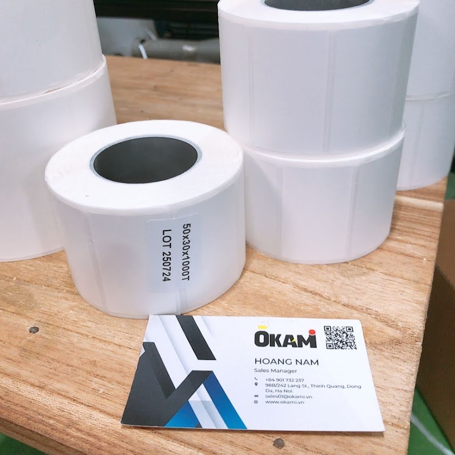 Decal nhiệt 50x30 lõi nhựa x1000 tem chính hãng