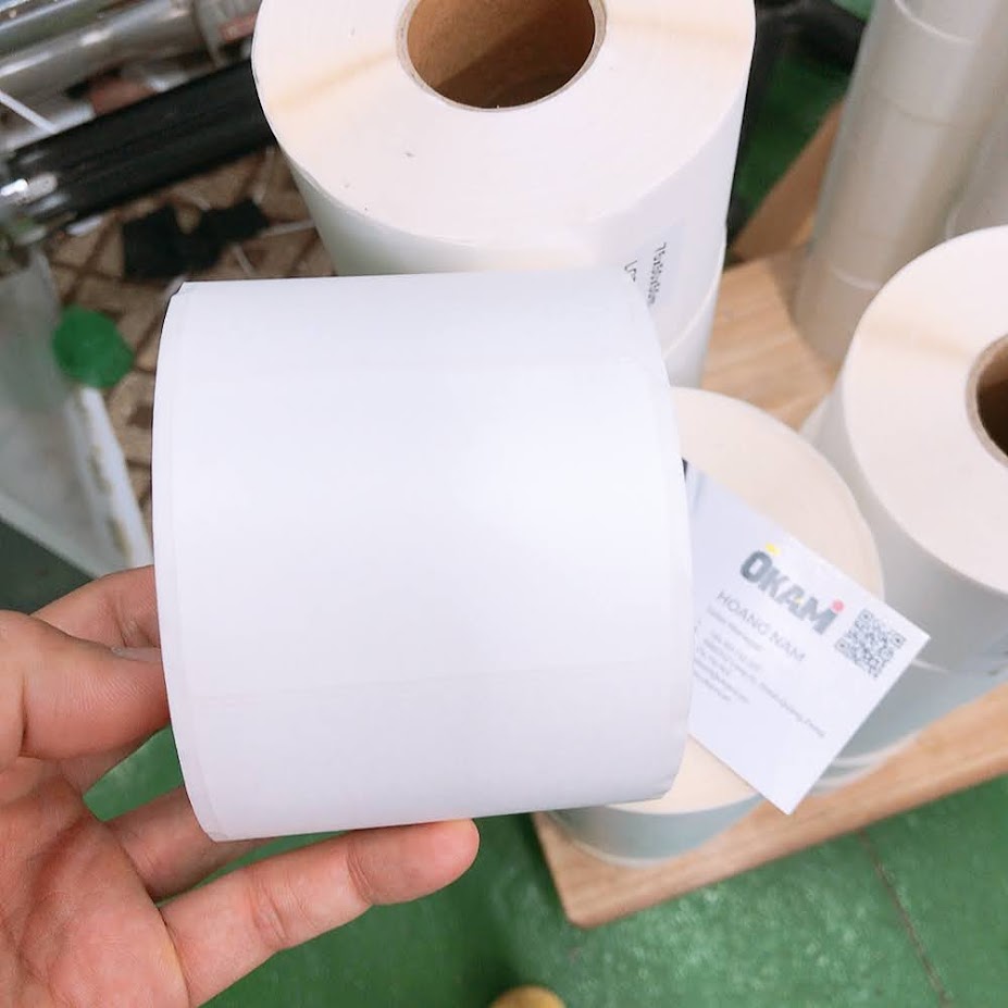 Decal nhiệt 80x50 lõi nhựa cho cân điện tử Okami