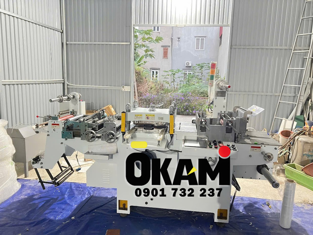 Máy bế decal cuộn khổ 350mm