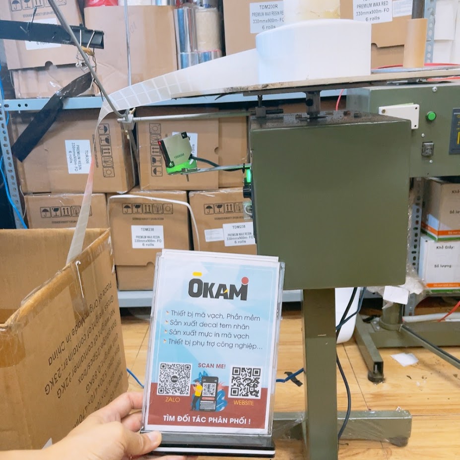 Máy thu cuộn decal Okami