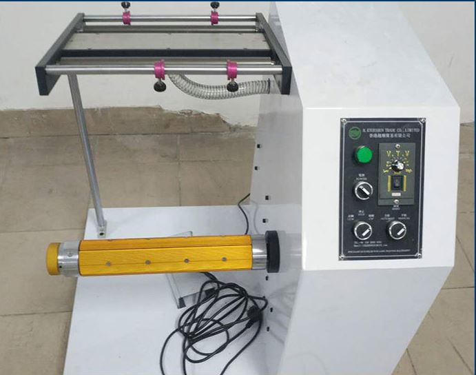 Máy thu cuộn decal sau bế kiểu đứng