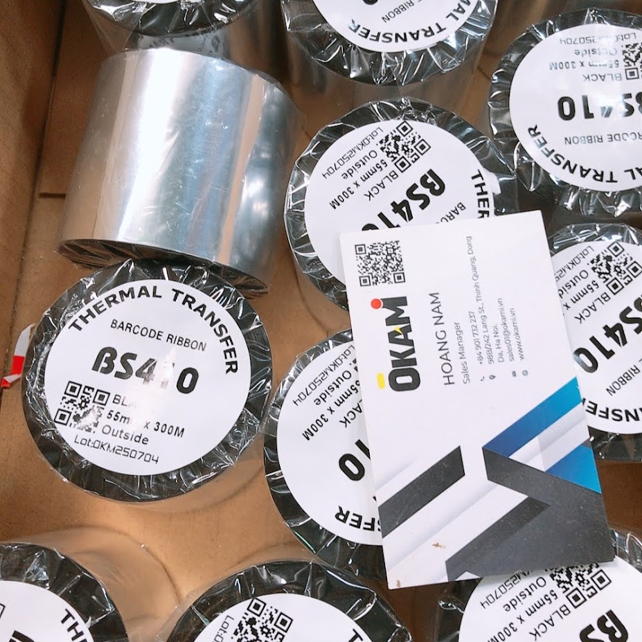Mực in mã vạch BS410 110x300m