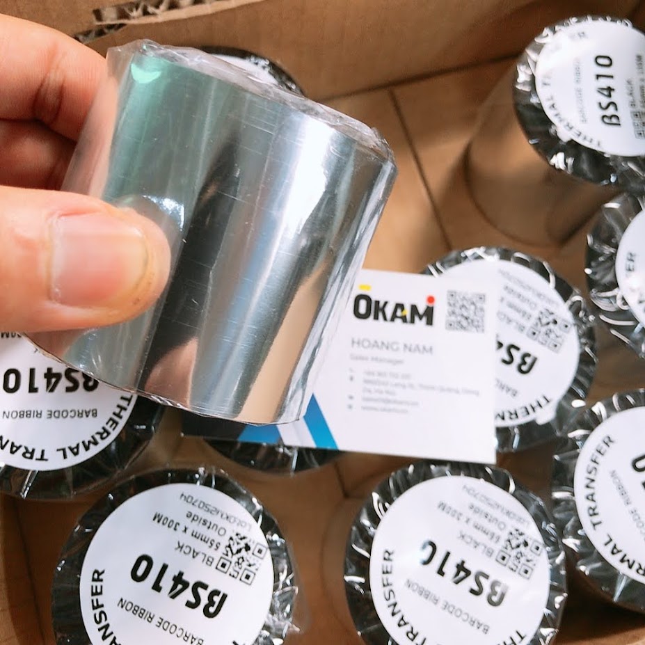 sản xuất mực in mã vạch BS410 110x300m