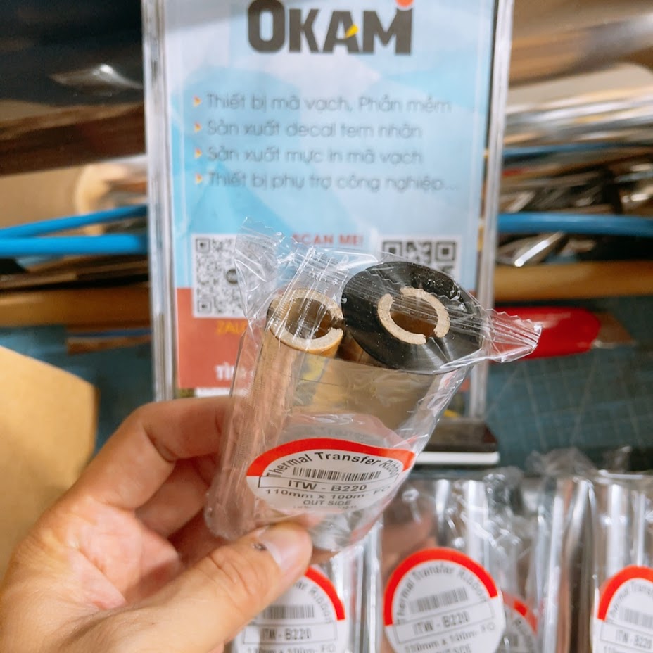 Sản xuất Mực in mã vạch B220 ITW 110x100