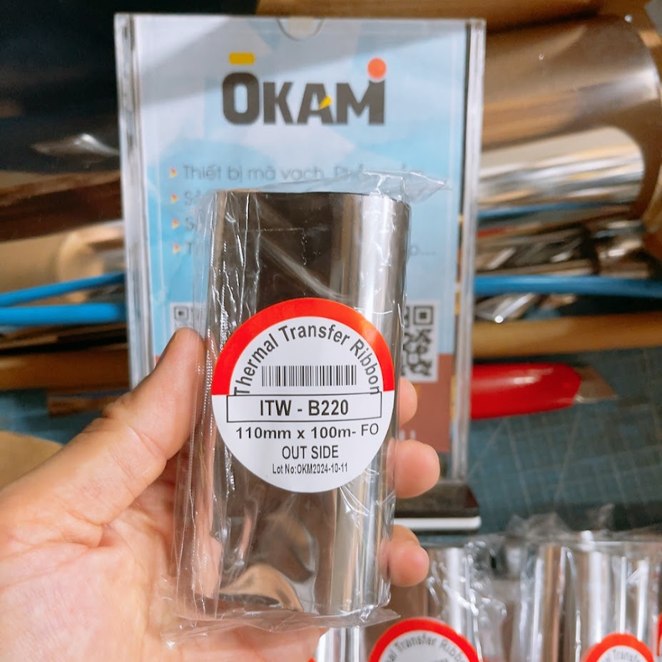 Mực in mã vạch ITW B220 110mm x 100m chính hãng