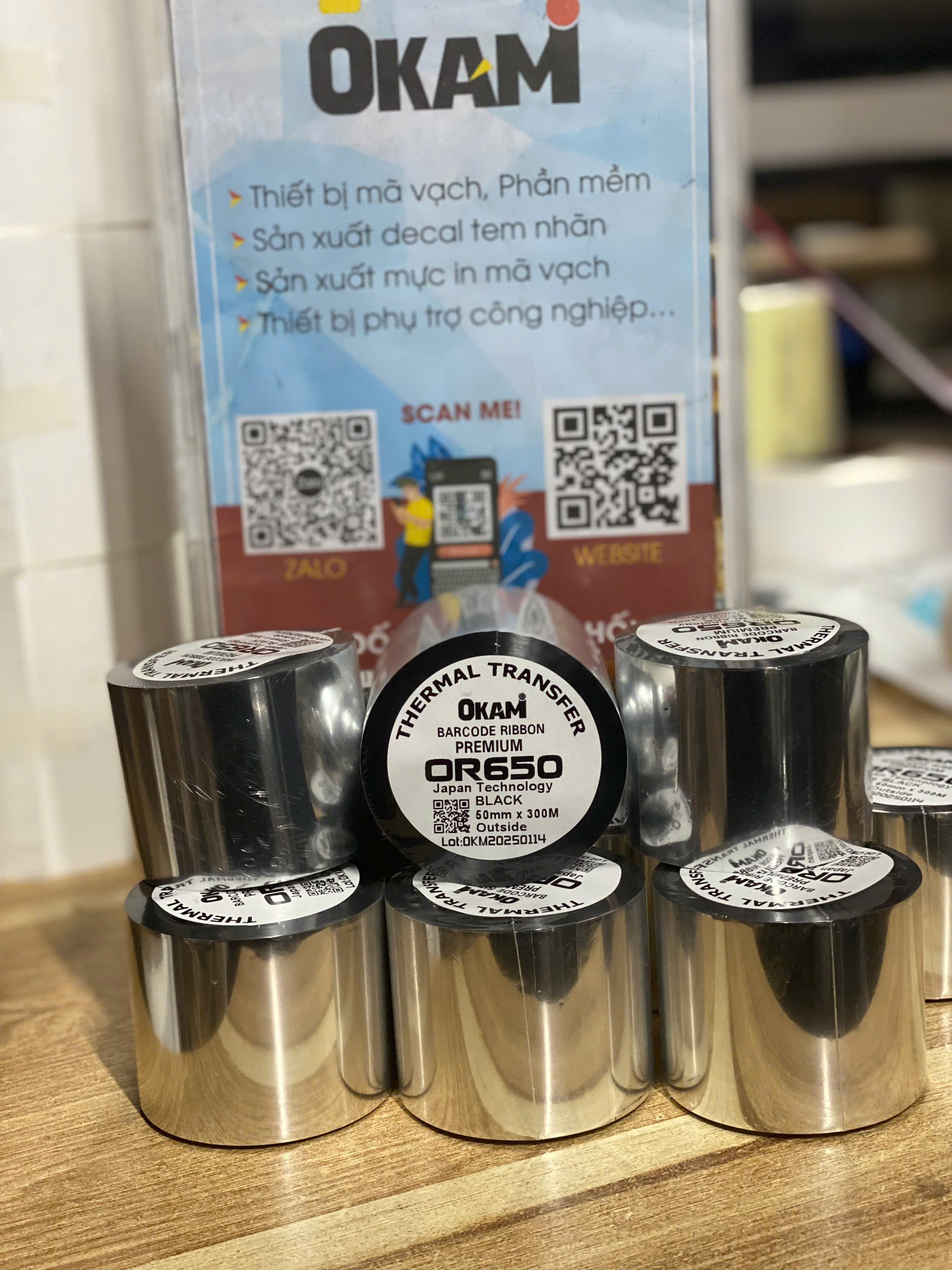 Mực in mã vạch OR650 50x300