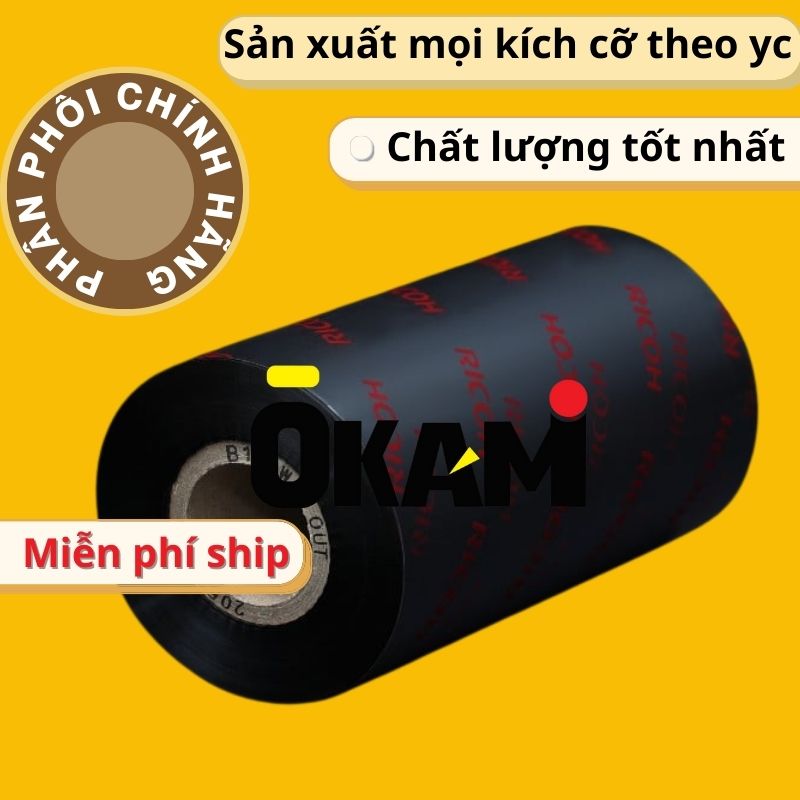 Mực in mã vạch Ricoh B115W 110x300