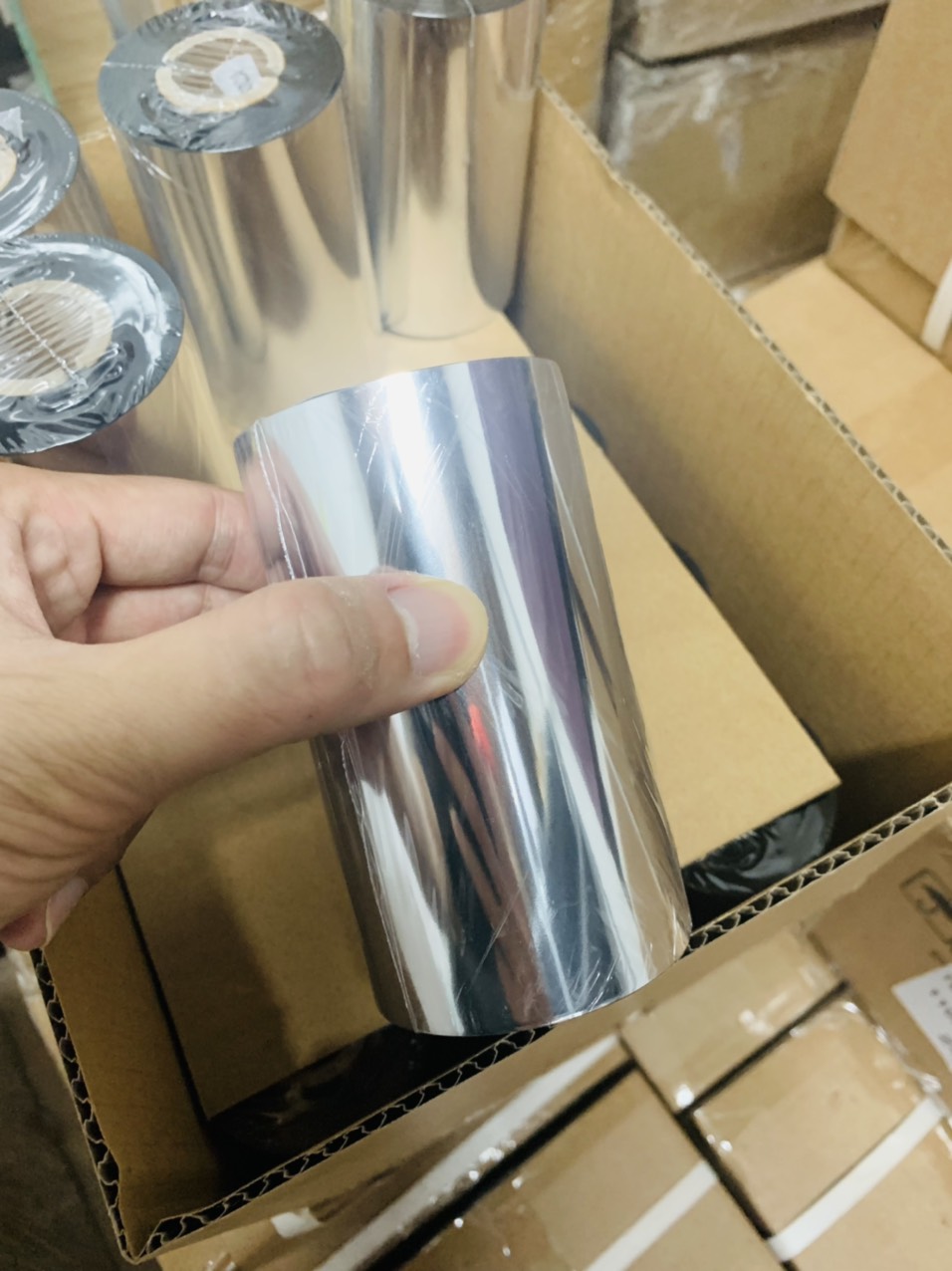 Ruy băng in mã vạch Wax/ Resin