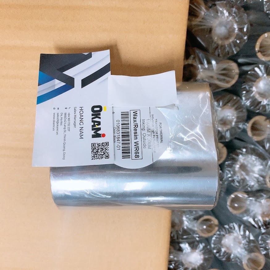 muc in tem nhan ma vach wr68 wax resin