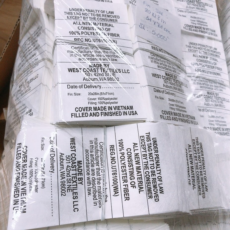 Nhãn tyvek 51mm x 76mm in sẵn