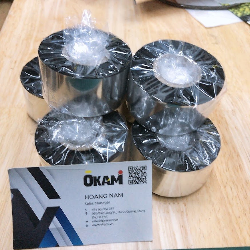 Ruy băng ( ribbon) in mã vạch Wax/ Resin kích thước 40mm x300m