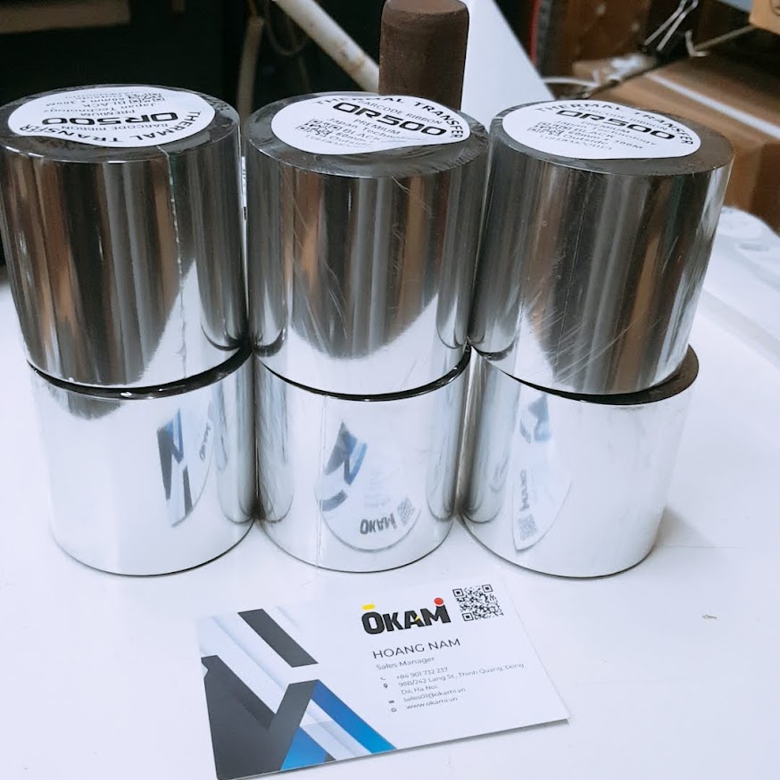 Ribbon in mã vạch Wax Resin 100mm x300m