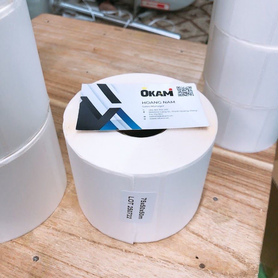 Decal nhiệt 50x30 lõi nhựa x1000 tem