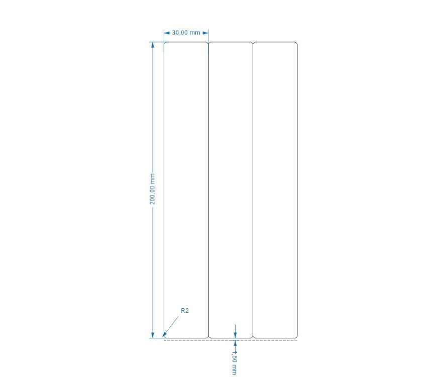 Tem decal PVC 30x200mm x 50m