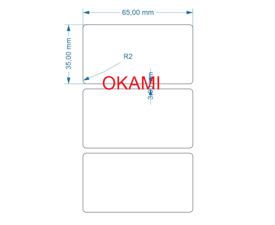 Tem in mã vạch 65x35 x100m