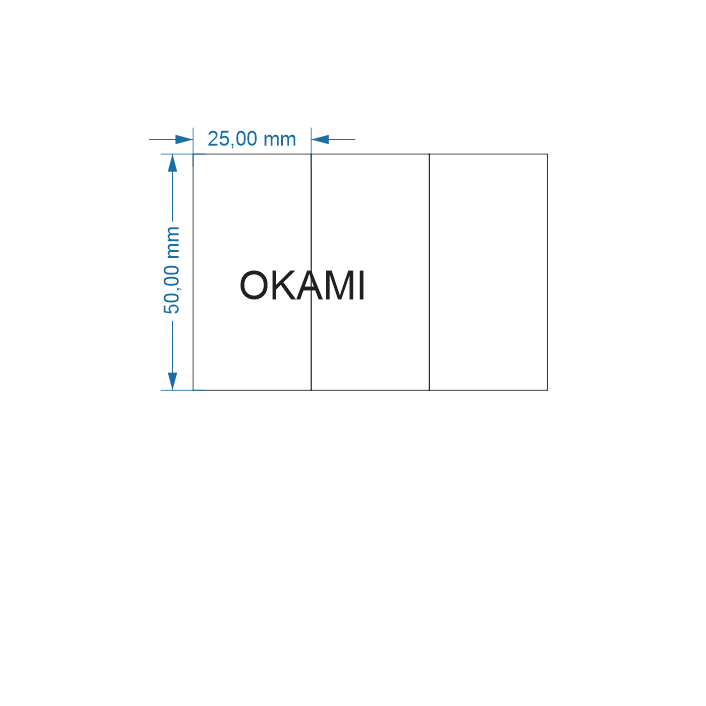 Tem máy in mã vạch 25x50 3 tem 1 hàng