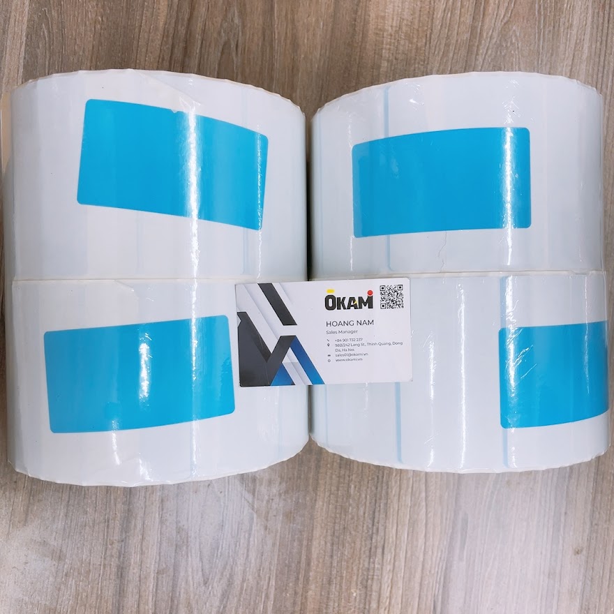 tem nhan 95x50 mau xanh