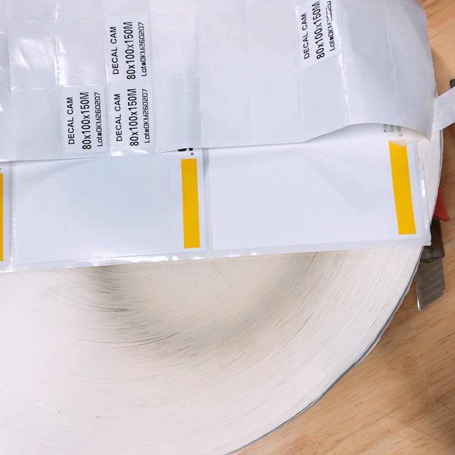 Tem Nhãn (100x100)mm x50m In Sẵn Nội Dung Okami