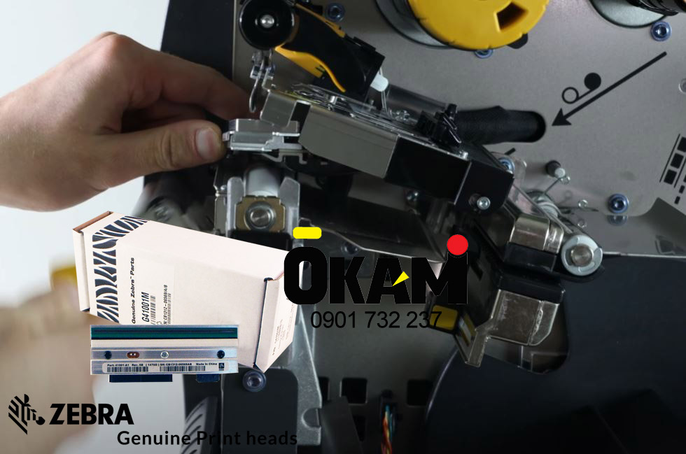 thay the dau in ma vach zebra zt411