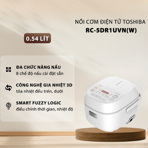 Nồi cơm điện tử Toshiba RC-5DR1UVN(W)