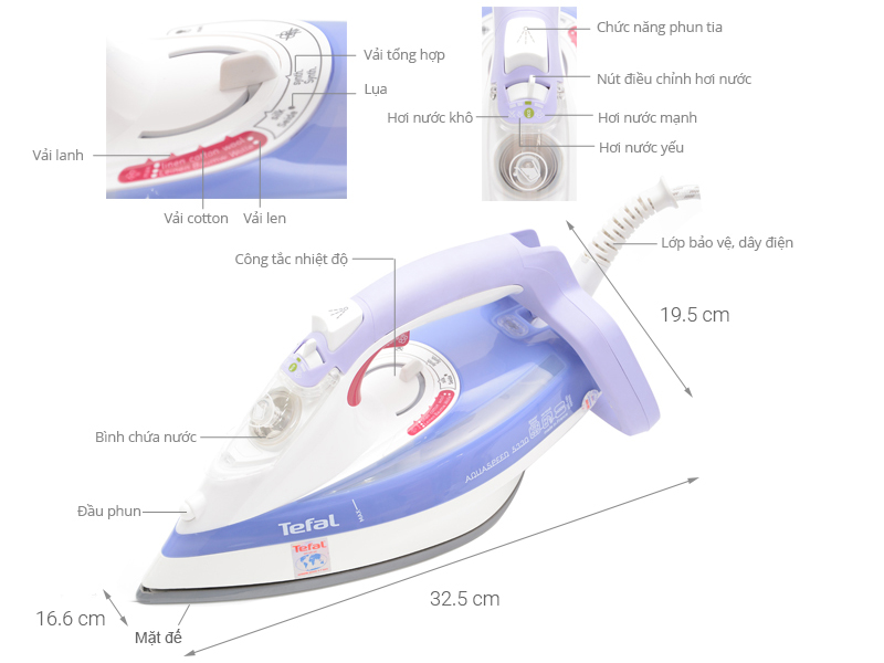 Bàn ủi hơi nước Tefal FV5335E0