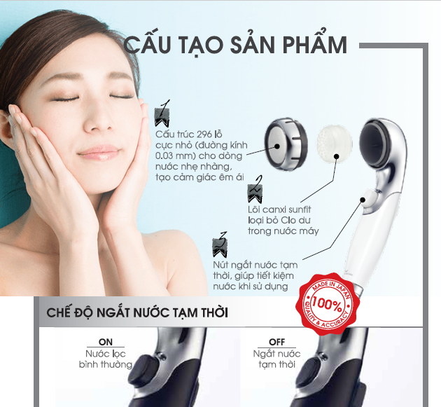 Máy lọc nước gắn vòi sen tắm Cleansui ES301