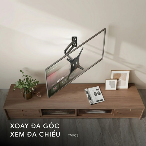 Giá treo tivi gắn tường xoay Hyperwork PK.HPW.TVF03.BLK chính hãng