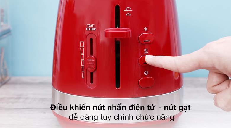 Máy nướng bánh mì Delonghi CTLA2103.R điều khiển