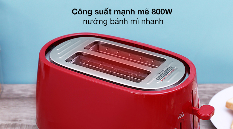 Máy nướng bánh mì Delonghi CTLA2103.R công suất mạnh mẽ