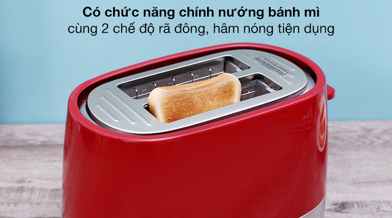 Máy nướng bánh mì Delonghi CTLA2103.R có 2 chế độ