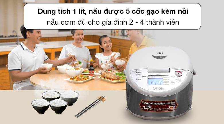 Nồi cơm điện tử cao tần Tiger JKW-A10W