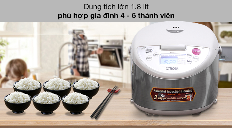 Nồi cơm điện tử cao tần Tiger JKW-A18W