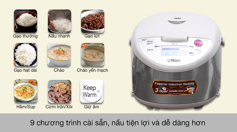 Nồi cơm điện tử cao tần Tiger JKW-A18W