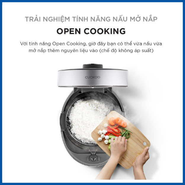 Nồi cơm điện tử áp suất kép Cuckoo CRP-ST0610FG Xám 1.08L