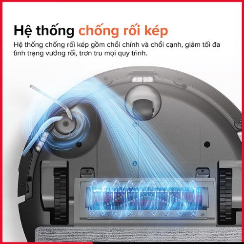 Robot hút bụi lau nhà Roborock Q10PF+ (Q10PFP52-00) Đen với hệ thống chống rối kép