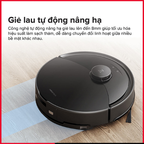 Robot hút bụi lau nhà Roborock Q10PF+ (Q10PFP52-00) Đen với giẻ lau tự động nâng hạ