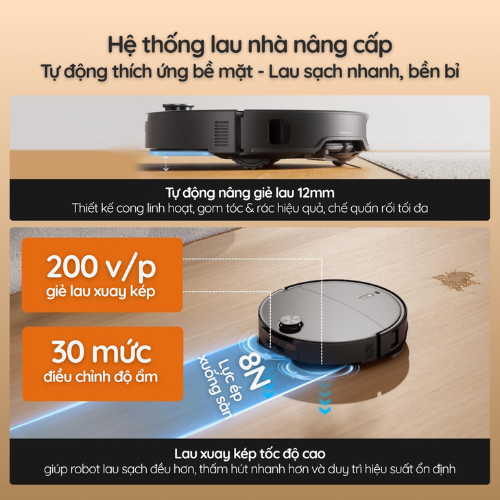 Robot hút bụi lau nhà Roborock Q Revo Edge 2 Đen