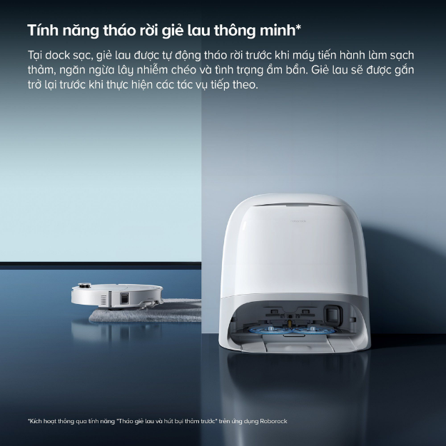 Robot hút bụi lau nhà Roborock QRevo Curv 2 Pro (QRC02-00) Trắng