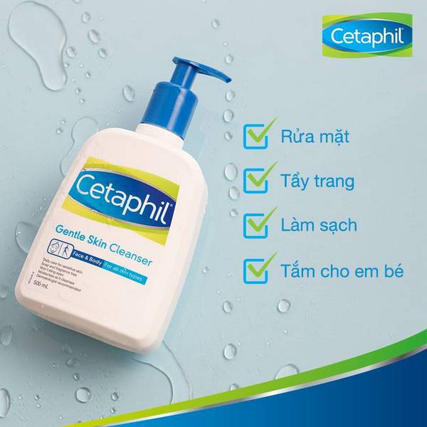 Cách sử dụng Sữa Rửa Mặt Cetaphil Gentle Skin Cleanser chính hãng Mỹ