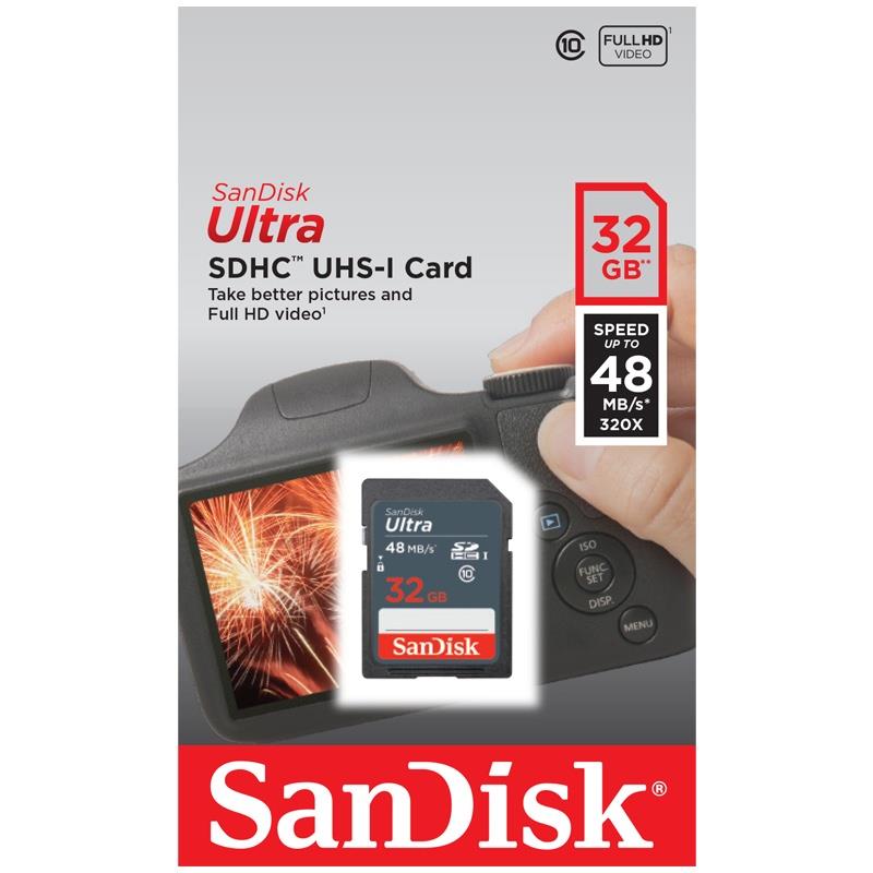 Thẻ nhớ SanDisk SD Ultra 32GB Class 10