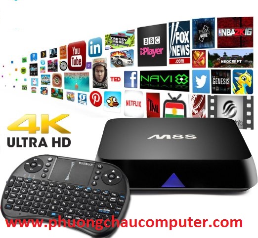 Android Tivi Box M8S Amlogic S812 chính hãng - Hỗ trợ độ phân giải cao Full HD 1080p, 4K
